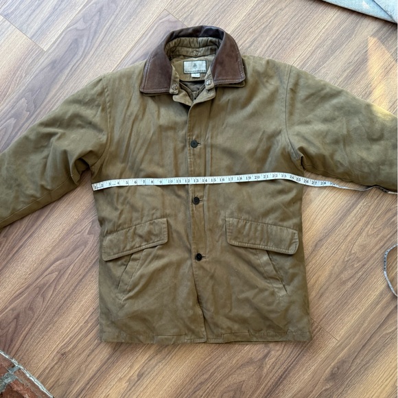 RAINFOREST Mens Size L Tan (2in1) Down Coat Leather Collar Military Field Jacket - Picture 15 of 16